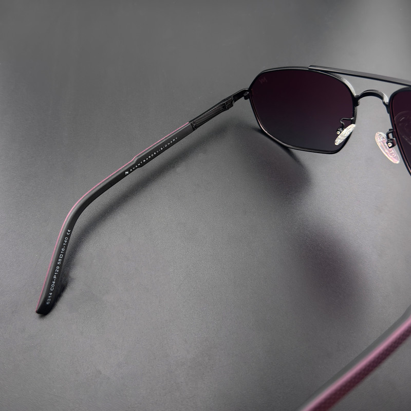 عینک آفتابی چند ضلعی آلبرت وگ مدل 6314C04-P129 Polarized Avantgarde Visionary