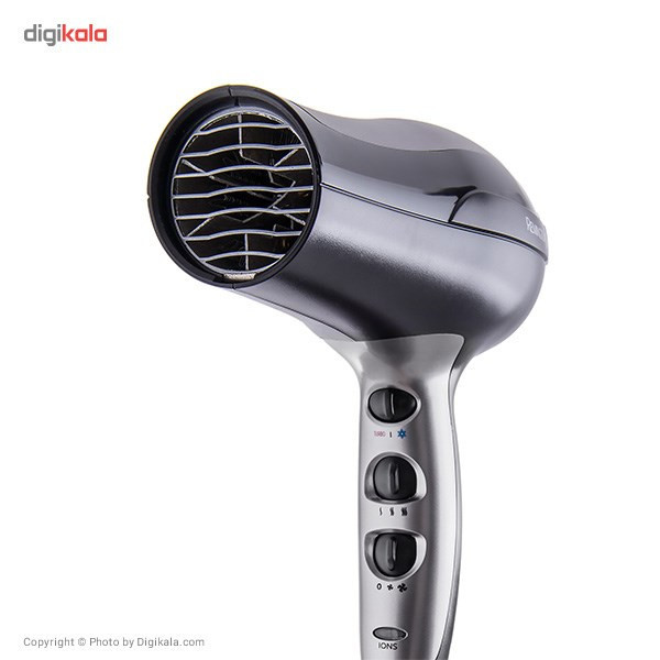 سشوار حرفهای 2400 وات رمینگتون مدل D5220، موتور DC، وزن 980 گرم، المنت سرامیک تورمالین، دارای سری متمرکزکننده با ویژگی صافکنندگی، با قابلیت باد سرد، فناوری تولید یون