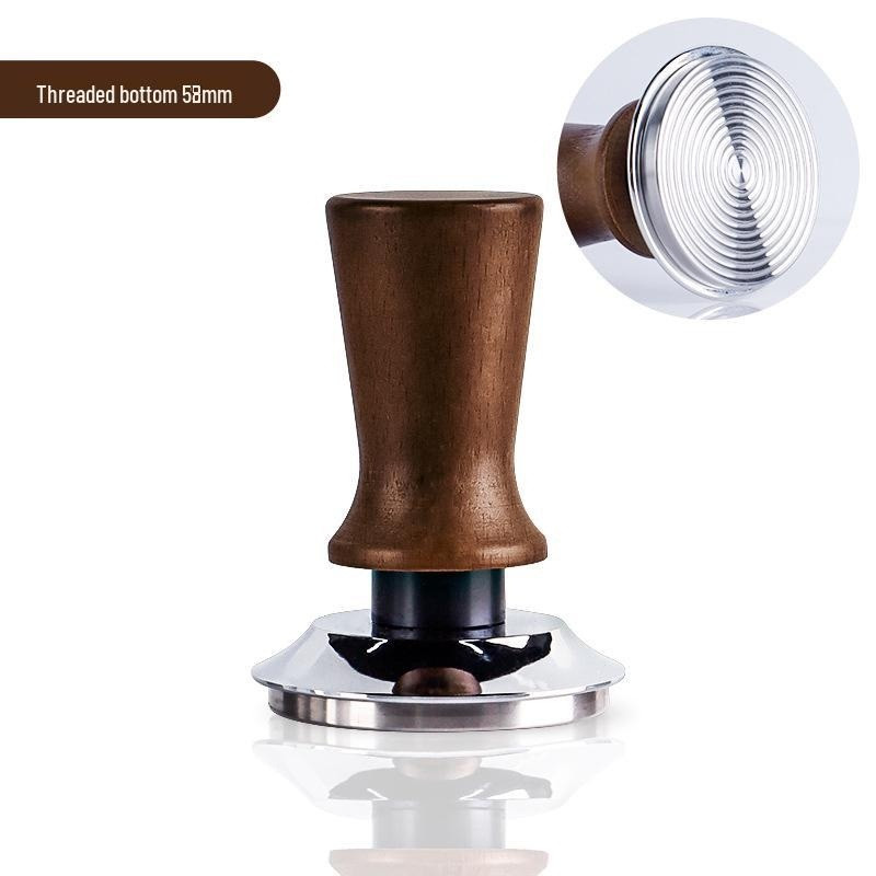 تمپر قهوه مدل 58mm wood handle شیار دار