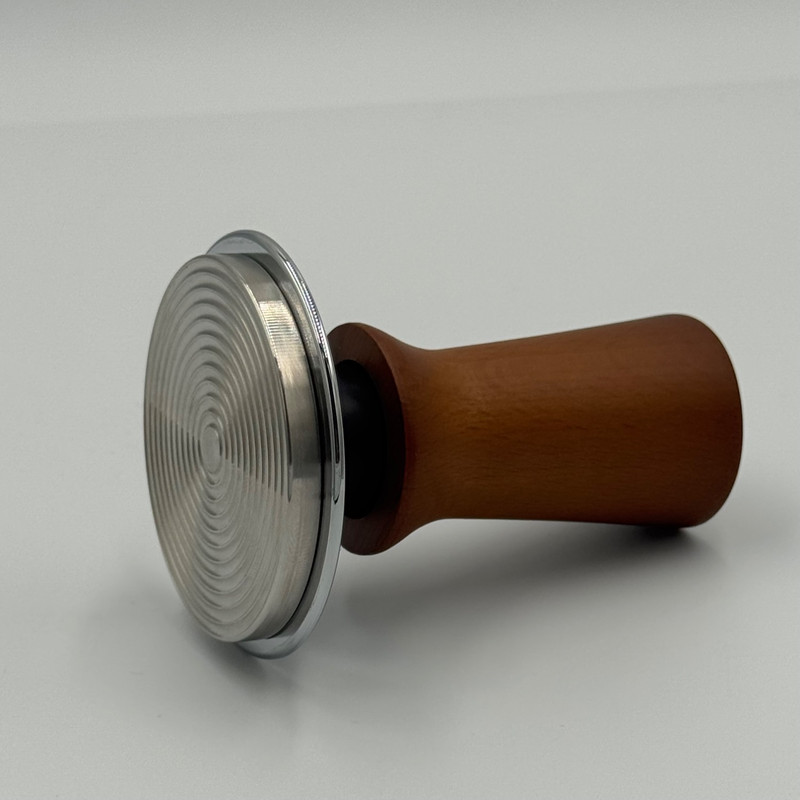 تمپر قهوه مدل 58mm wood handle شیار دار