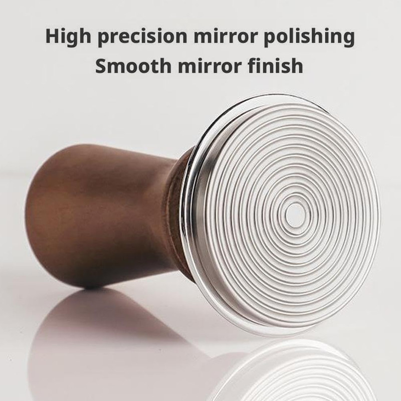 تمپر قهوه مدل 51mm wood handle شیار دار