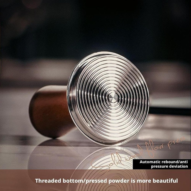 تمپر قهوه مدل 51mm wood handle شیار دار