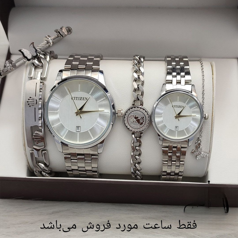 ست ساعت مچی عقربهای مدل کوارتز کلاسیک خطی کد 02