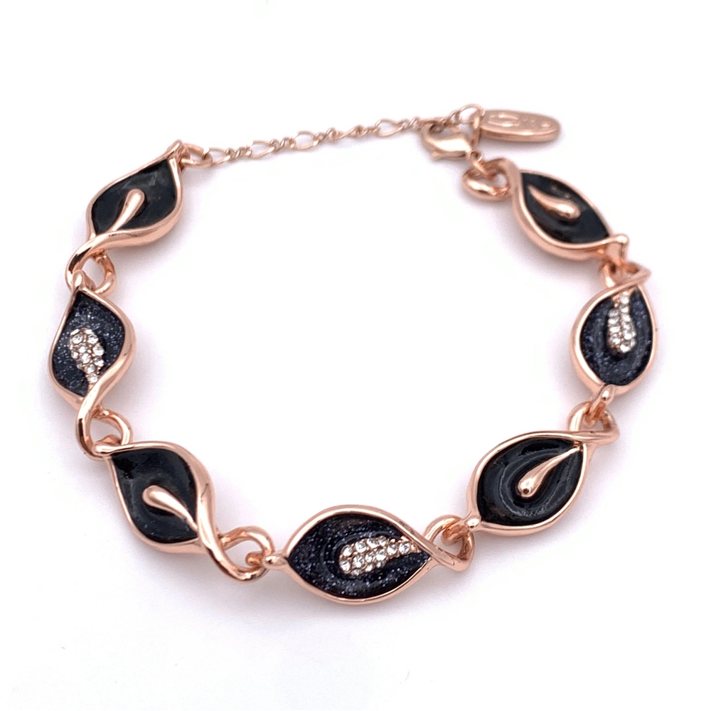 دستبند زنانه کلیو رزگلد با گل شیپوری