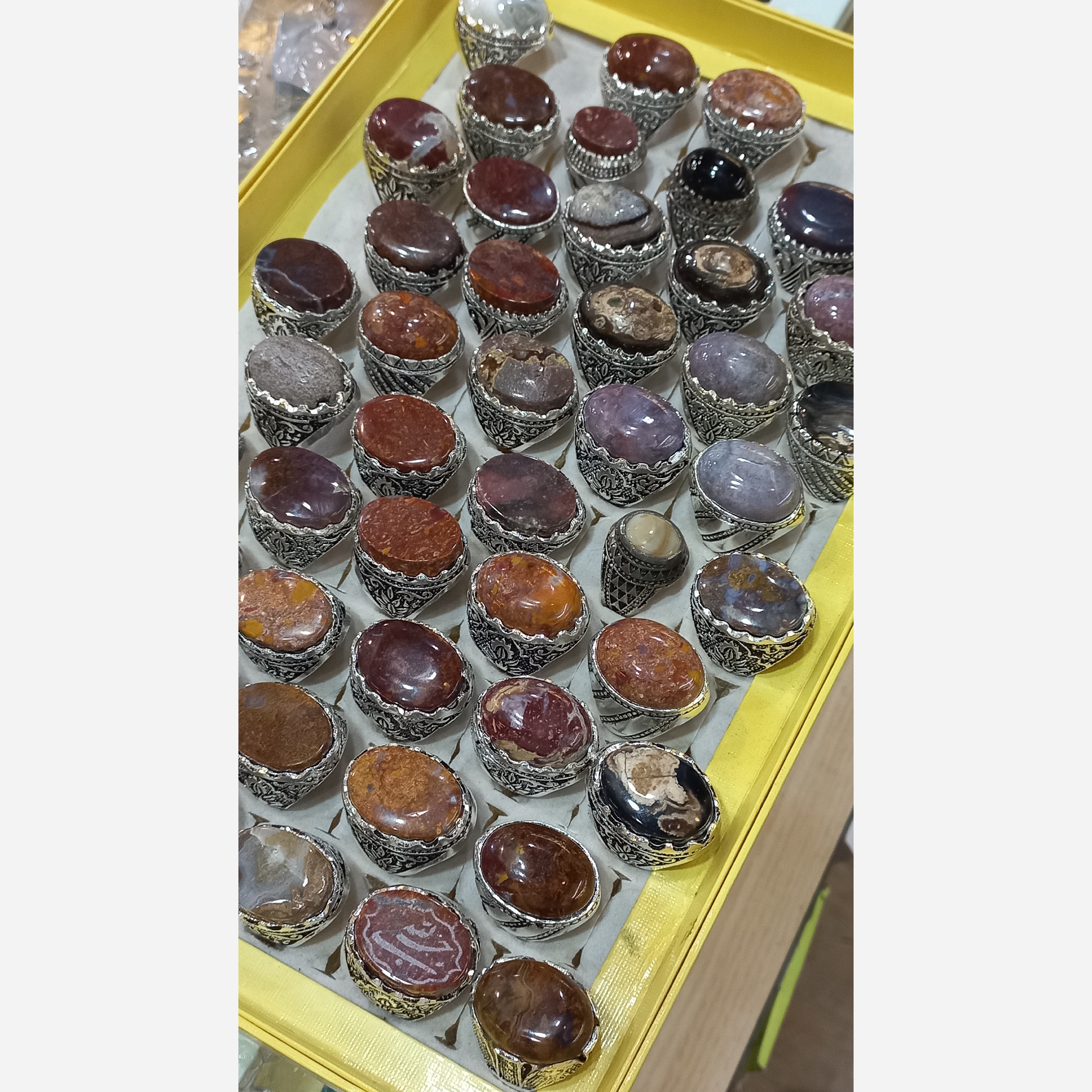 حراج انگشتر سنگ پک 5 عددی