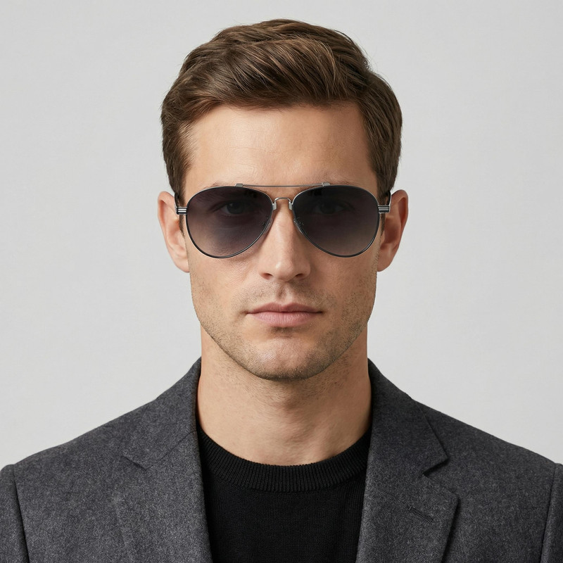 عینک آفتابی خلبانی پلاریزه آلبرت وگ مدل JS8528C05-P120 Polarized Flex
