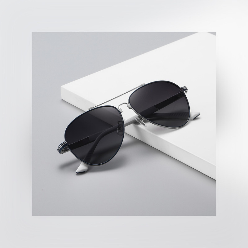عینک آفتابی خلبانی پلاریزه آلبرت وگ مدل JS8528C05-P120 Polarized Flex