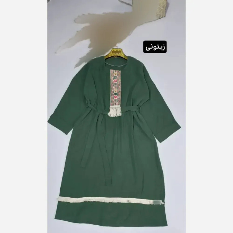 کفتان زنانه جنس موسلین دبل فیس فری سایز تا 48 قد 120