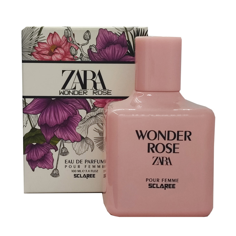 ادوپرفیوم زنانه اسکلاره مدل Wonder Rose zara با رایحه شیرین حجم 100 میلیلیتر