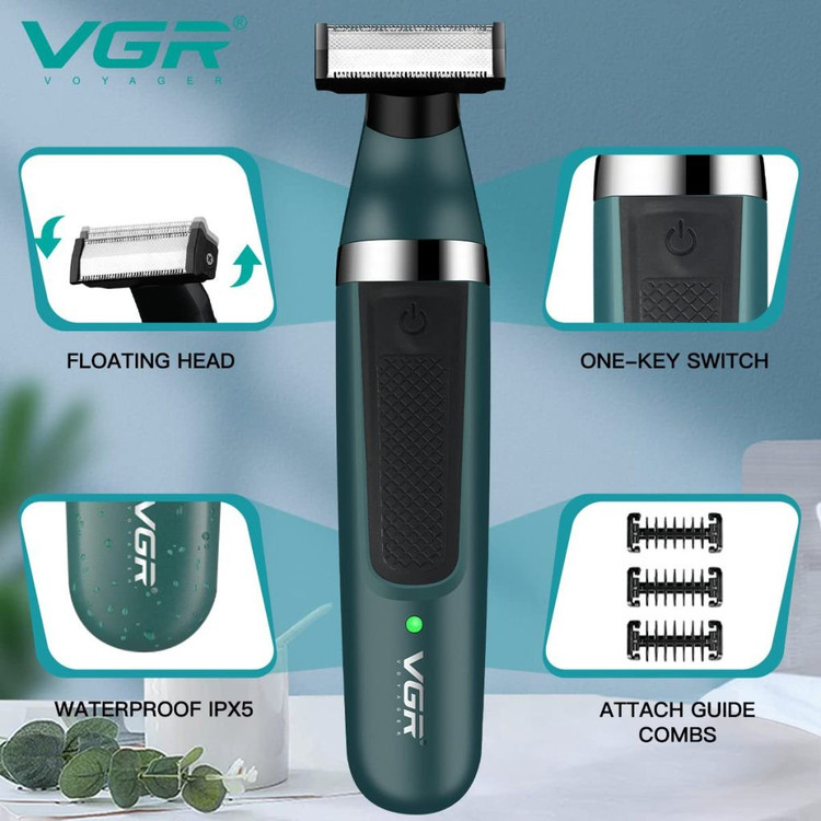 بادی گروم و ماشین اصلاح صورت و بدن VGR مدل V-393 اصل + 12 ماه گارانتی