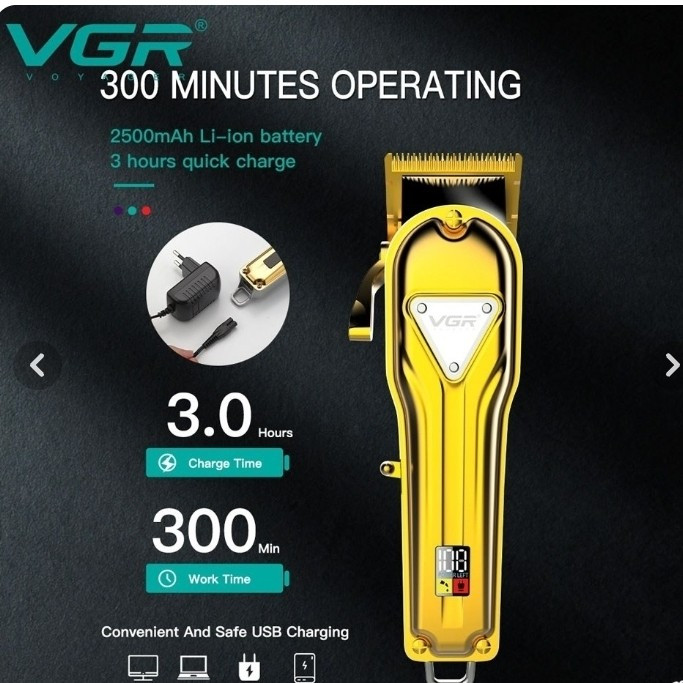 ماشین اصلاح موی سر و صورت وی جی ار مدل V-140 پلمپ شرکتی اصل