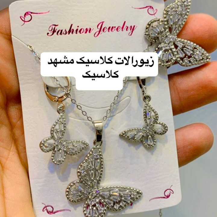 سرویس نقره ای پروانه فول نگین خاص