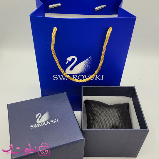ساعت مچی سواروسکی زنانه موتور ژاپن مدل آبی کیفیت مستر کد 1800