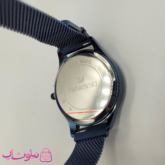 ساعت مچی سواروسکی زنانه موتور ژاپن مدل آبی کیفیت مستر کد 1800