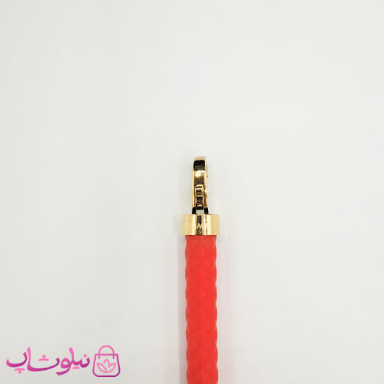 دستبند امگا رابر قرمز با قفل طلایی سایز لارج کیفیت مستر کد 1100