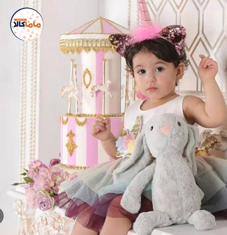 عروسک خرگوش صورتی رنگ 55 سانتیمتر