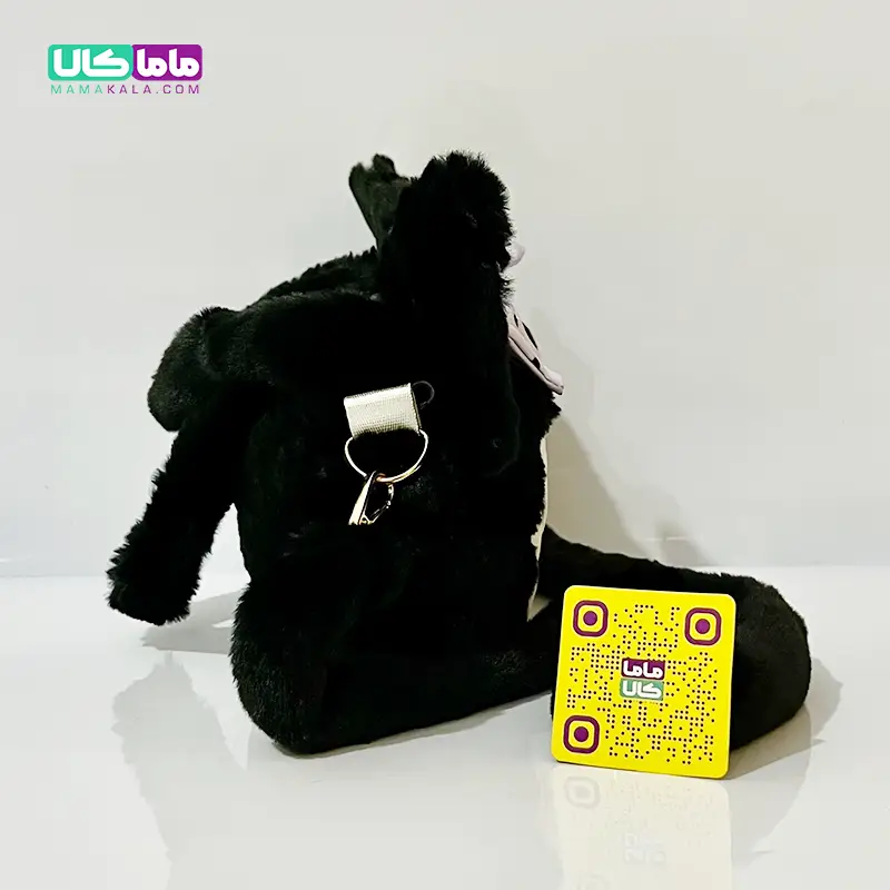 کیف عروسکی کرومی مشکی (دستی و دوشی) 35 سانتیمتر