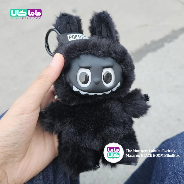 عروسک لبوبو مشکی ماکارون Black Labubu پاپ مارت اصل