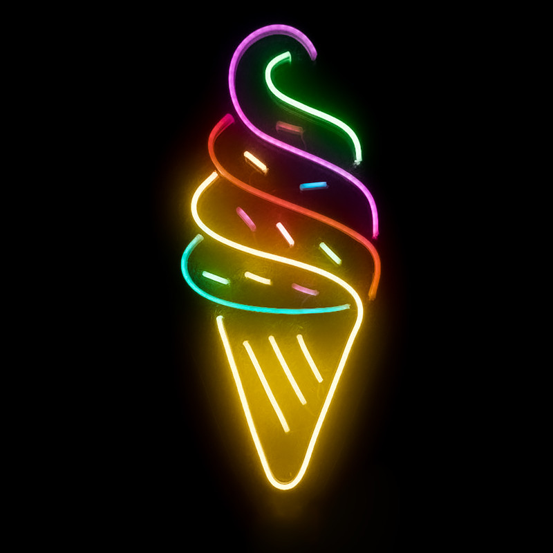 چراغ نئونی مدل بستنی