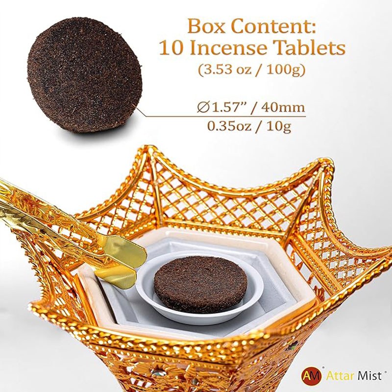 بخور مدل ناعم برند عربیات حجم 100 گرم (10 عدد 10 گرمی)