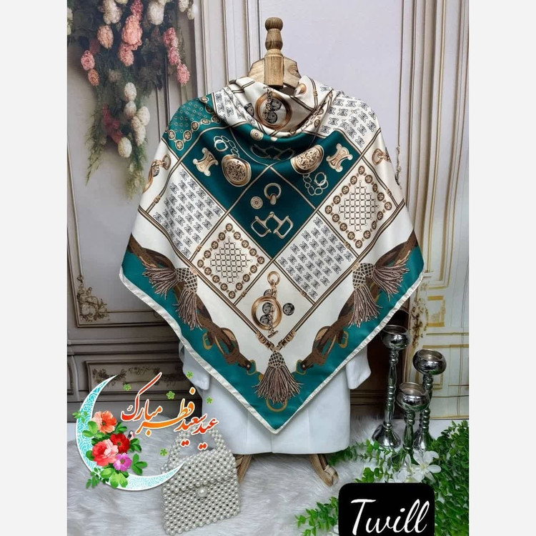 روسری ابریشمی مجلسی. ورق بزنید