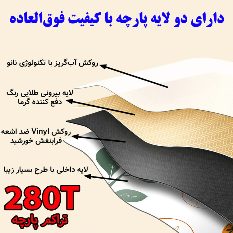 چتر 8 پره گلد ایر مدل نانو آبگریز طرح Spring قطر 100 سانتیمتر
