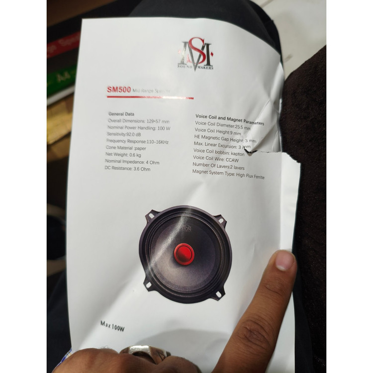 میدرنج 5 اینچ ساند میکرز مدل SM500 بولت فلزی بسته 2 عددی