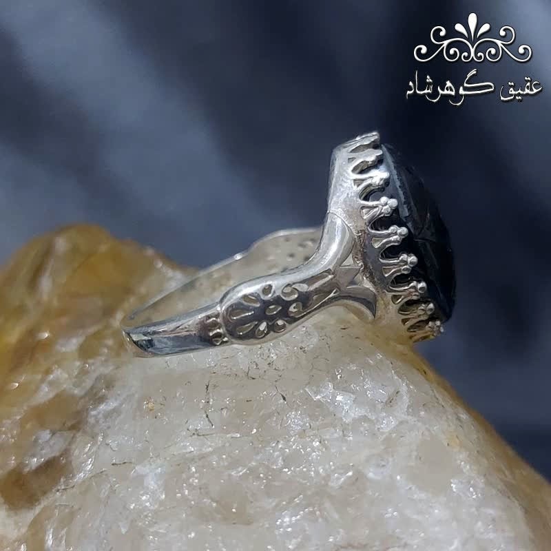 انگشتر نقره حدید زنانه ستاره سلیمان