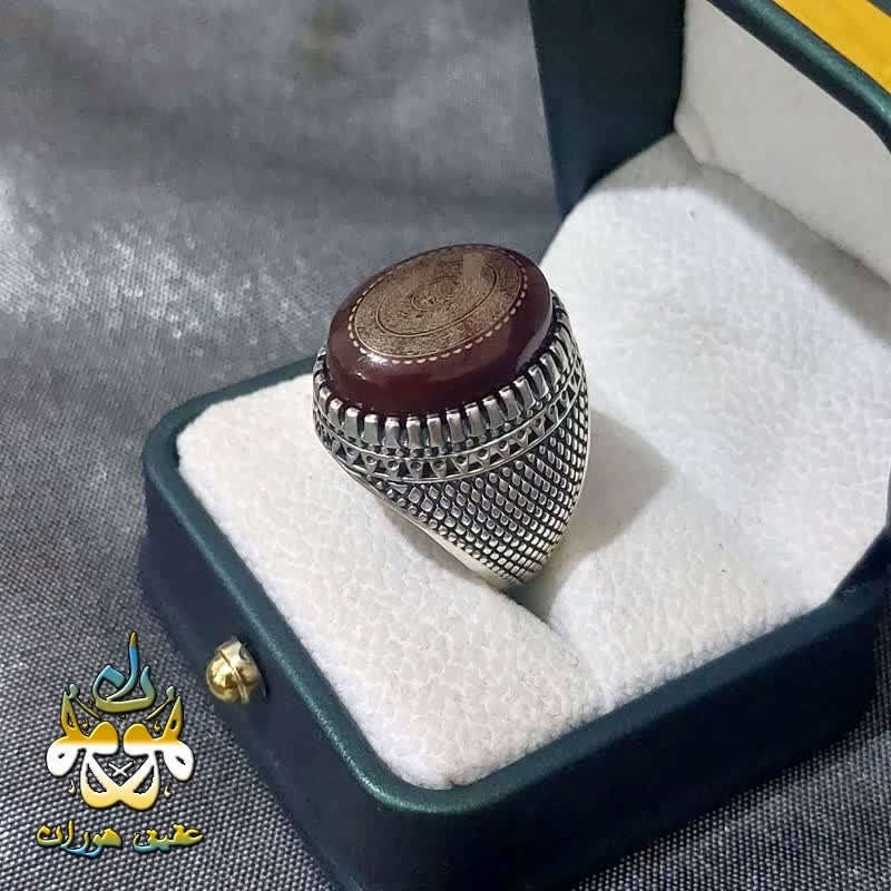 انگشتر عقیق اصل 16 ذکر مردانه
