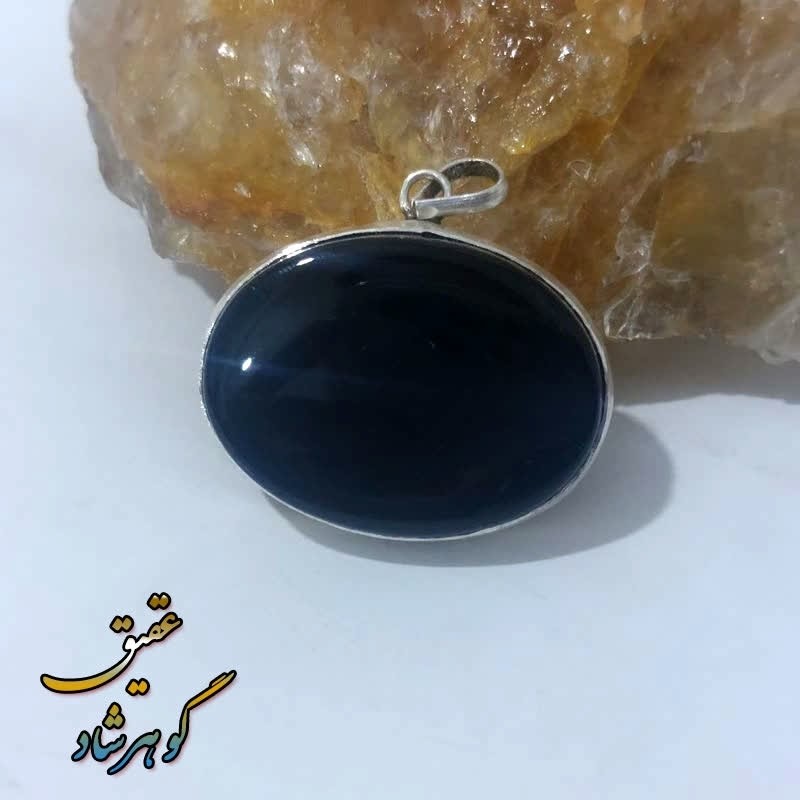 گردنبند نقره عقیق سیاه اصل