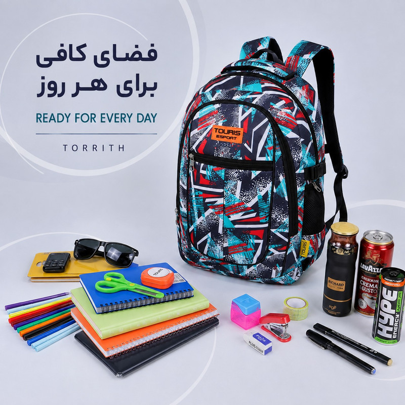 کوله پشتی توریث مدل GFP-150040 به همراه جامدادی