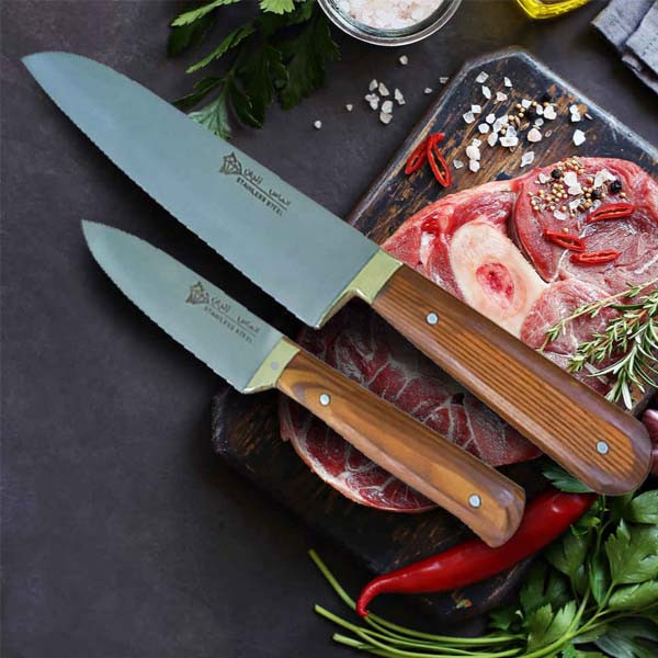 سرویس چاقو آشپزخانه الماس 2 پارچه مدل حرفه ای کد 02