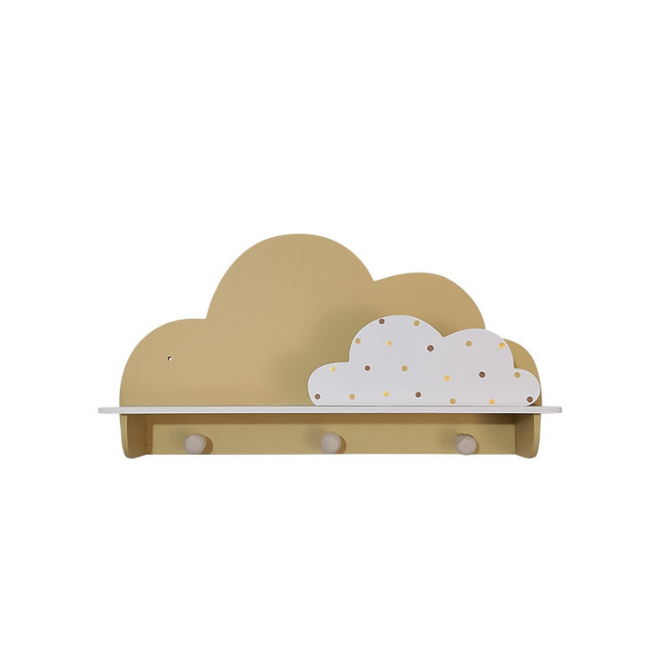 شلف دیواری اتاق کودک طرح ابر مدل MKids52-Cream