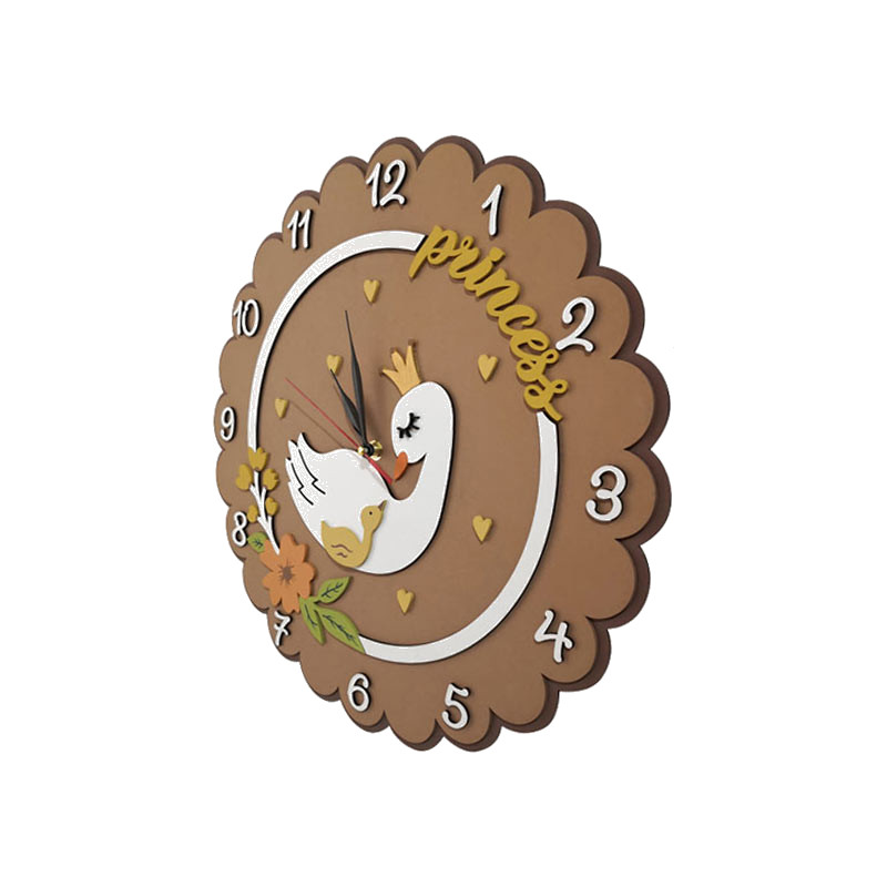 ساعت دیواری کودک طرح پرنسس قو مدل MKids61-B