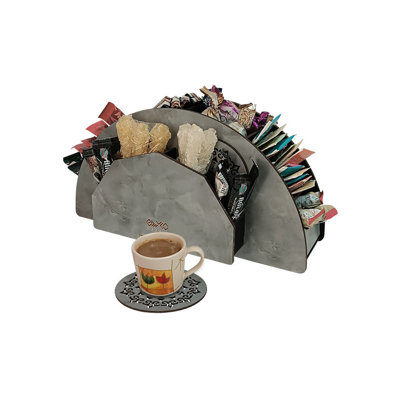 جعبه پذیرایی طرح لاکچری باکس مدل MK001-B-D مجموعه 5 عددی