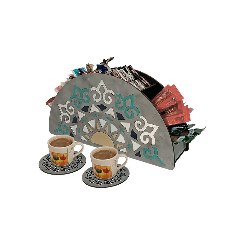 جعبه پذیرایی طرح لاکچری باکس مدل MK001-B-D مجموعه 5 عددی