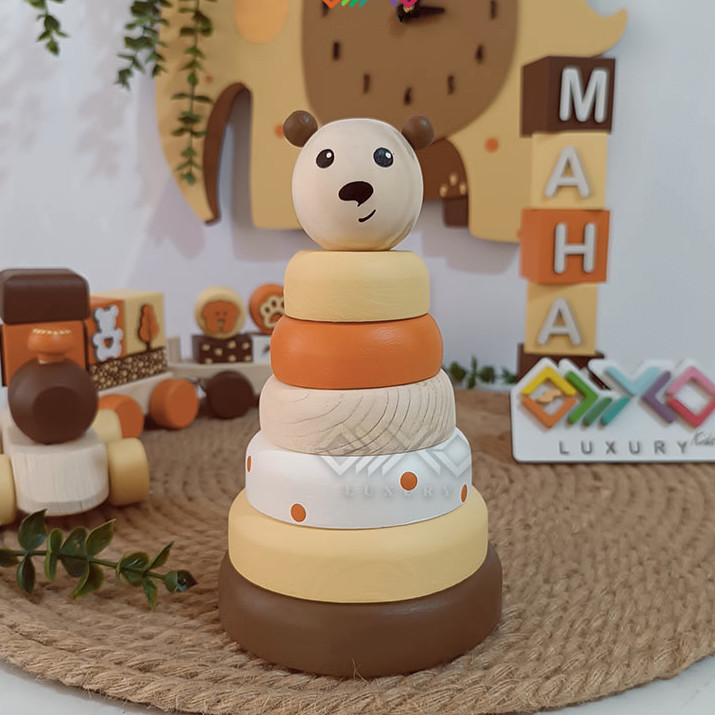 بازی فکری برج هیجان طرح خرس مدل MKids56-G-C