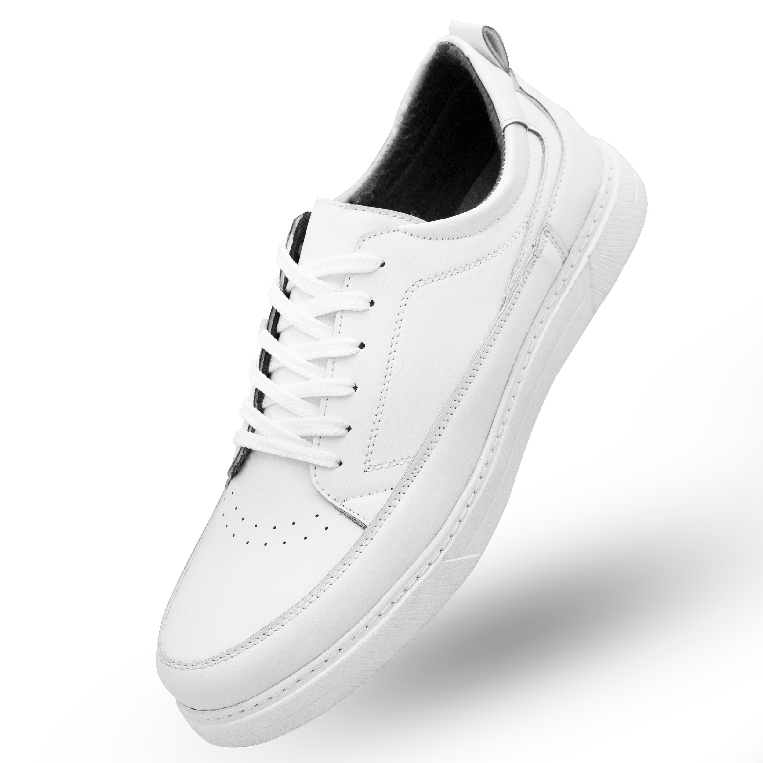 کفش اسپرت مردانه بندی مدل میلان رنگ سفید تمام پرفرووش
