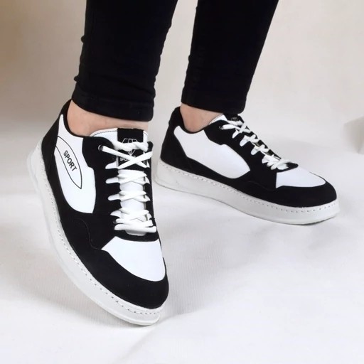 کفش اسپرت مردانه مدل الماس رنگ مشکی دور دوخت باکیفیت پرفروش پرفرووش