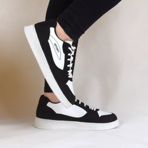 کفش اسپرت مردانه مدل الماس رنگ مشکی دور دوخت باکیفیت پرفروش پرفرووش