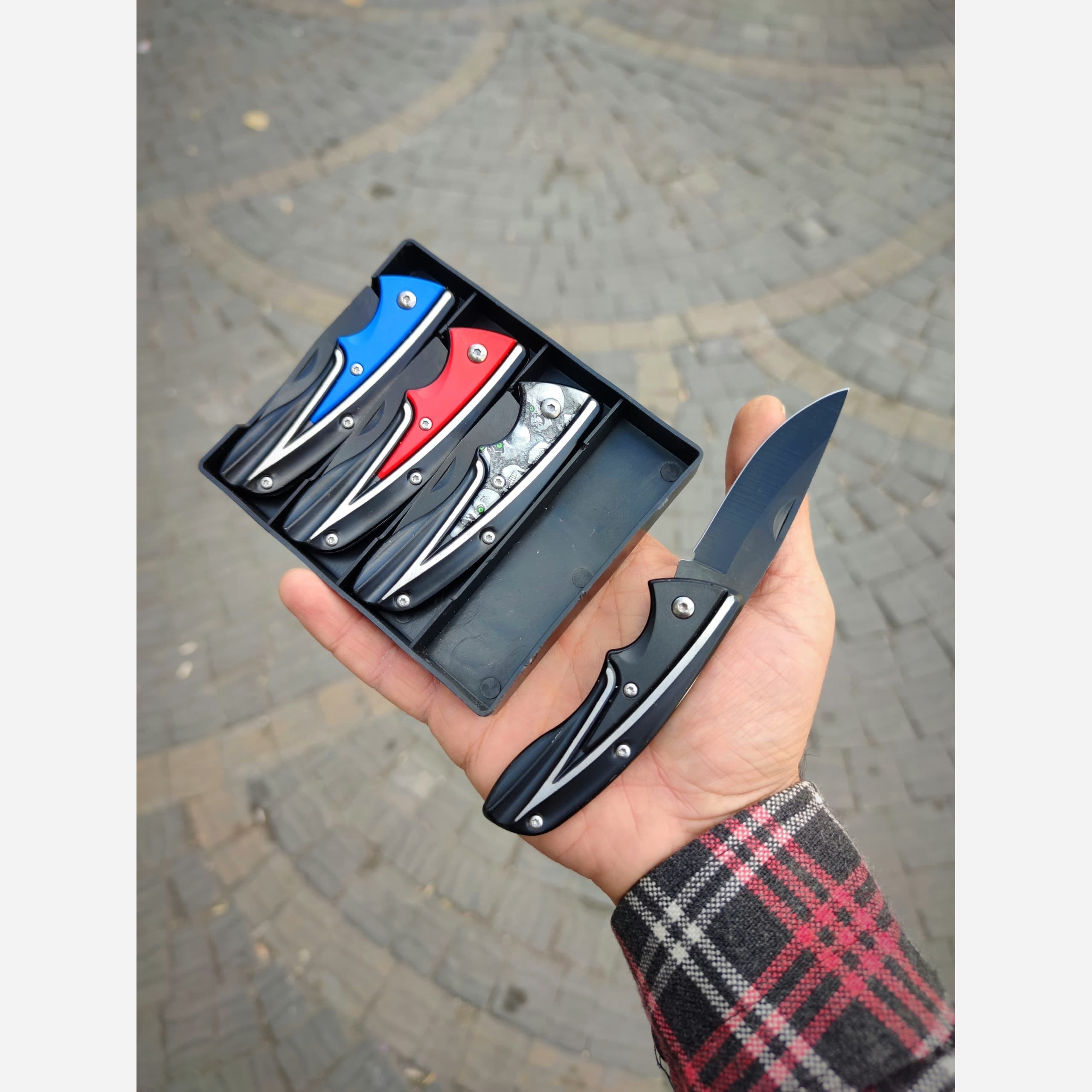 چاقو جیبی تاشو رنگی