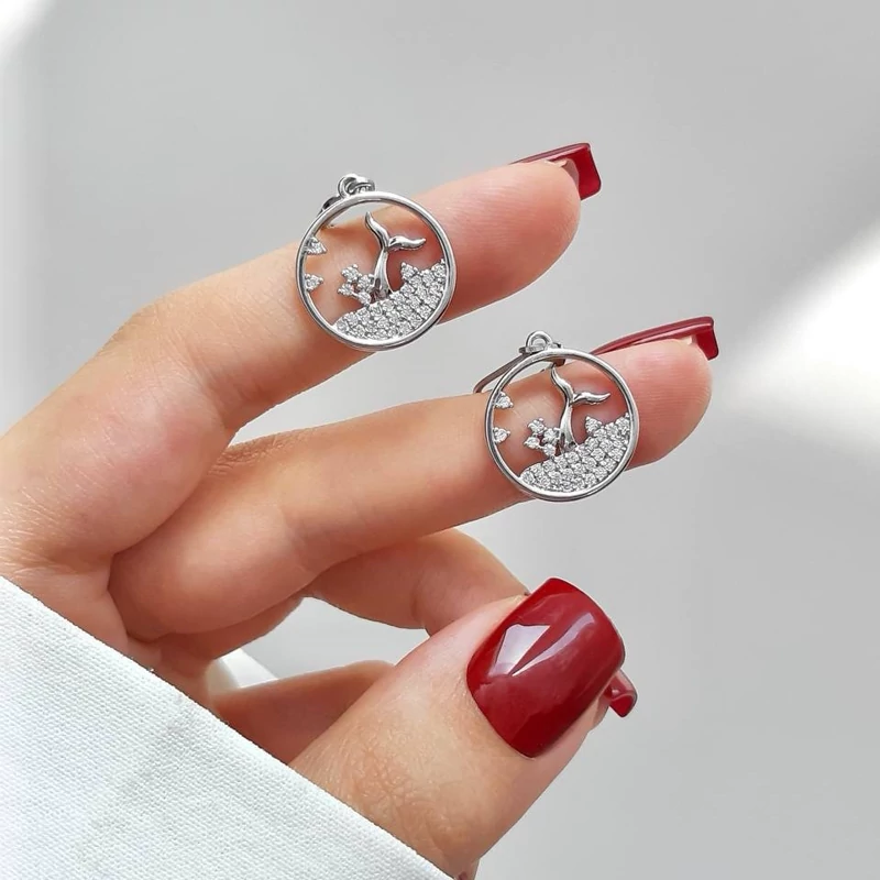 گوشواره دم وال جواهری