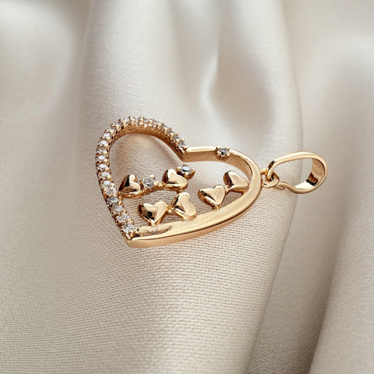 آویز گردنبند طرح قلب ژوپینگ مدل X001058403